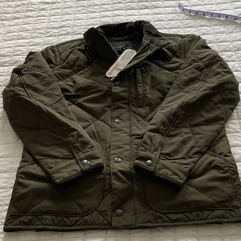 J. Crew Olive Quilted Jacket